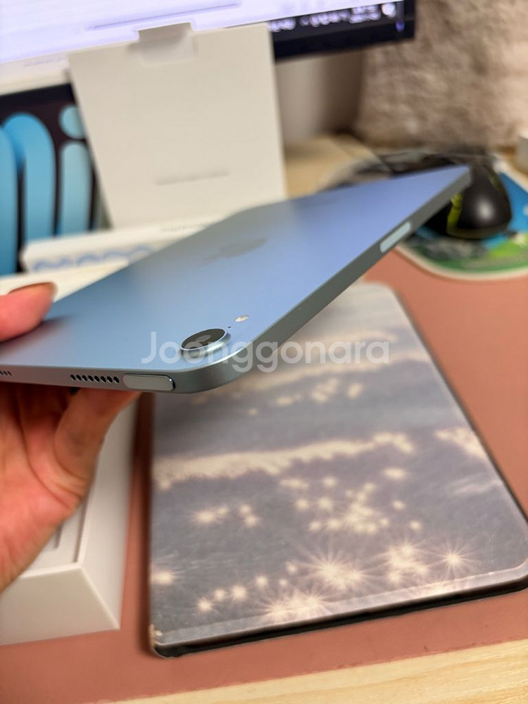 아이패드 미니 7세대 a17프로 128기가 블루 풀박스+애펜프로--6