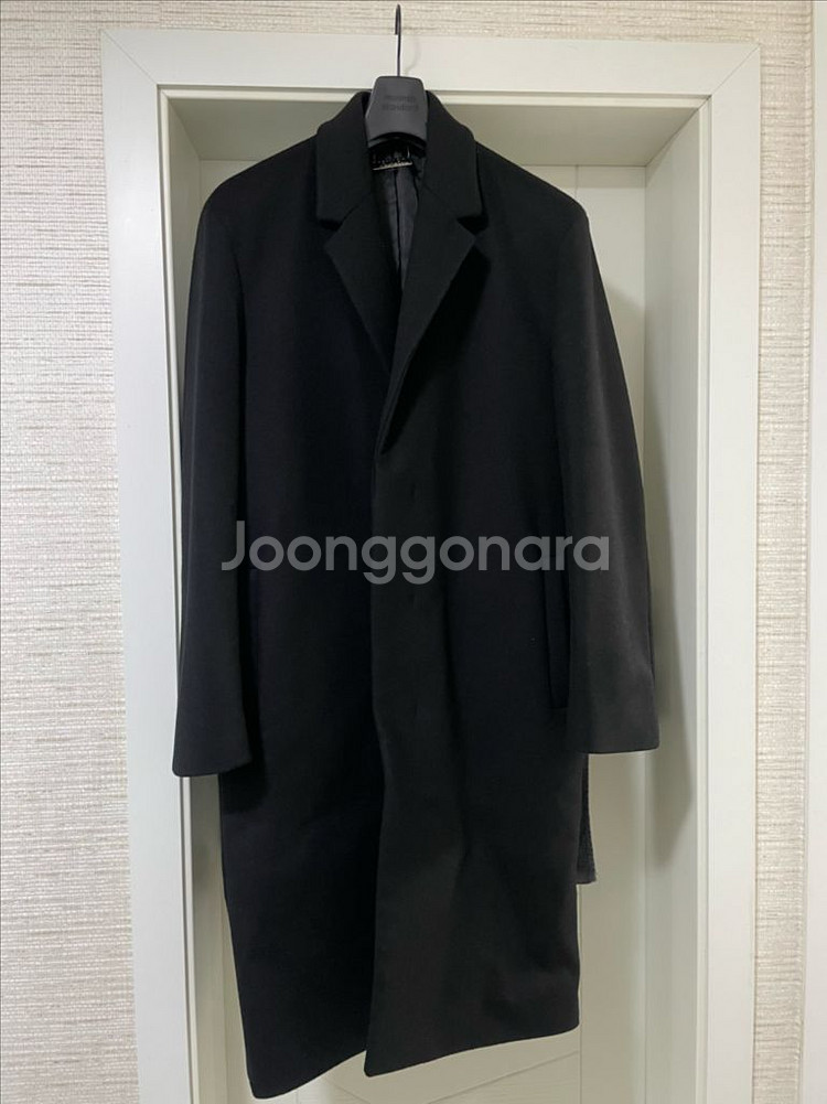 드로우핏 싱글 히든 코트 m 블랙--1