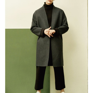 시스템옴므 베이지 코트 노카라 이종석 코트