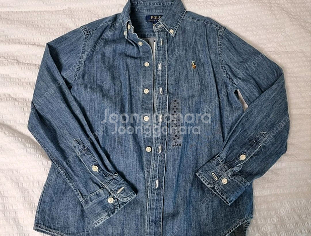 폴로 키즈 코튼 샴브레이 셔츠남방 M사이즈 새상품--2