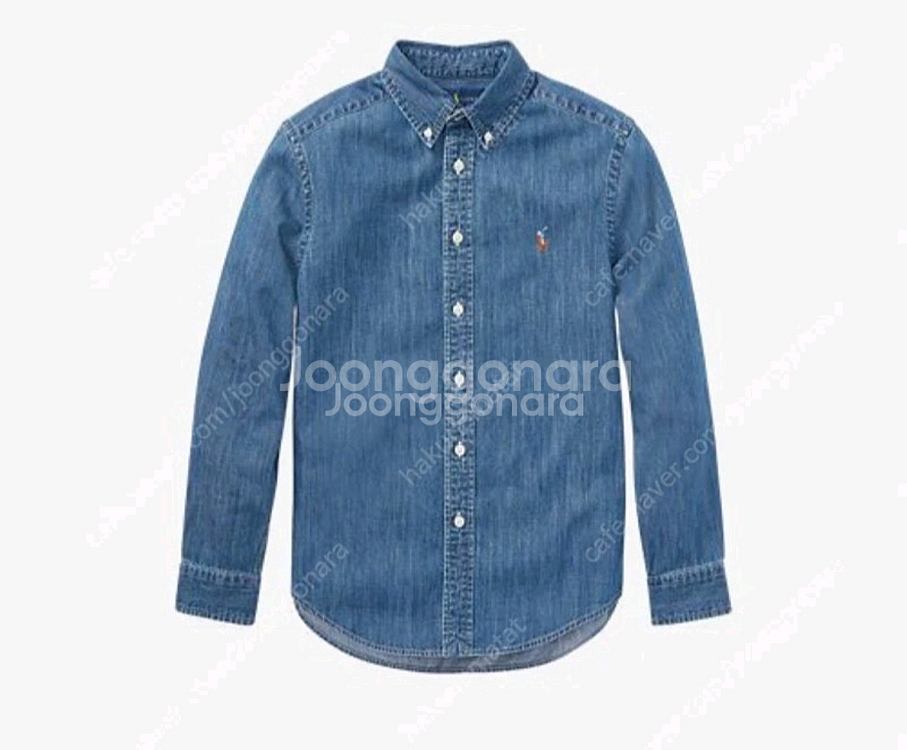 폴로 키즈 코튼 샴브레이 셔츠남방 M사이즈 새상품--1