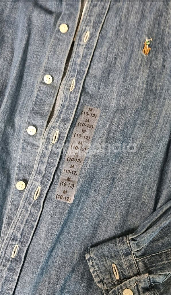 폴로 키즈 코튼 샴브레이 셔츠남방 M사이즈 새상품--3