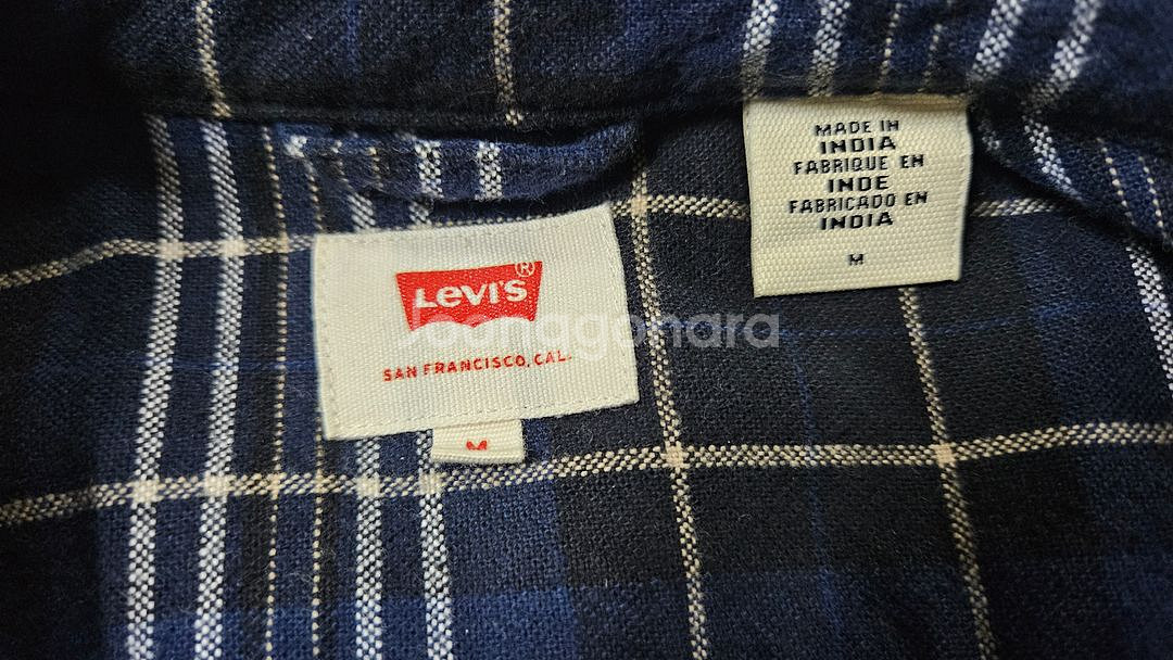 리바이스 남성 체크 셔츠--3