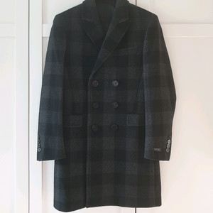 지이크 울코트 체크코트 하프코트 울자켓 체크자켓 새상품급