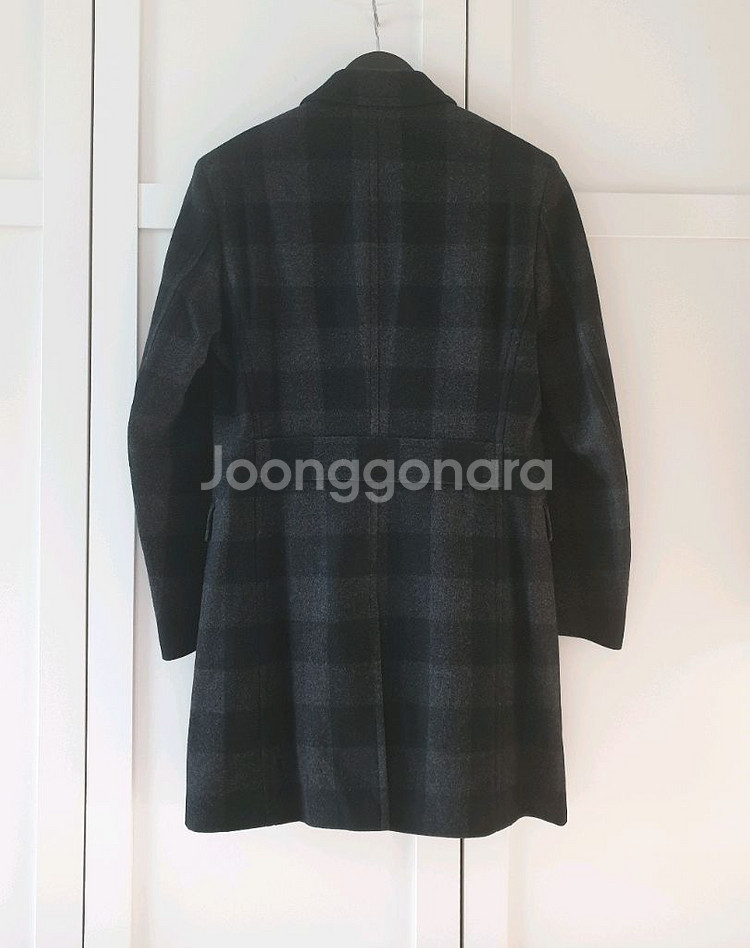 지이크 울코트 체크코트 하프코트 울자켓 체크자켓 새상품급--1