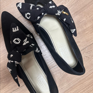 랑방 컬랙션 LANVIN 펌프스 구두 블랙 240mm 스웨이드 3CM