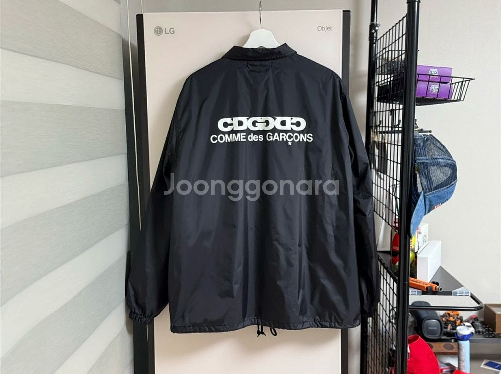 CDG 꼼데가르송 로고 코치자켓 XL 사이즈 판매--0