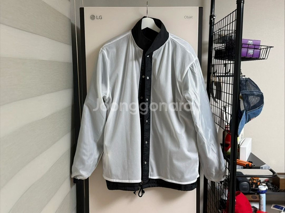 CDG 꼼데가르송 로고 코치자켓 XL 사이즈 판매--4