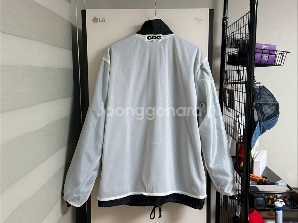 CDG 꼼데가르송 로고 코치자켓 XL 사이즈 판매--5