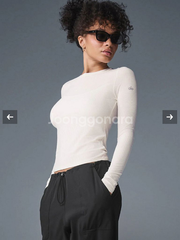 알로요가 리브드 씨 코스트 롱 슬리브 아이보리--0