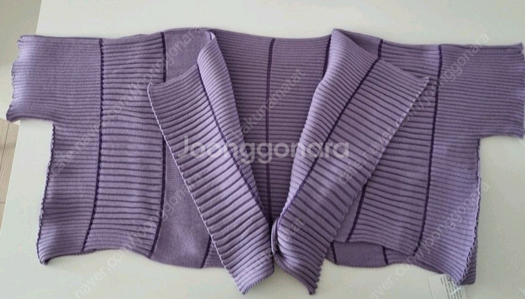 이세이미야케 플리츠플리즈 칼럼니트 가디건 보라색 새상품--3