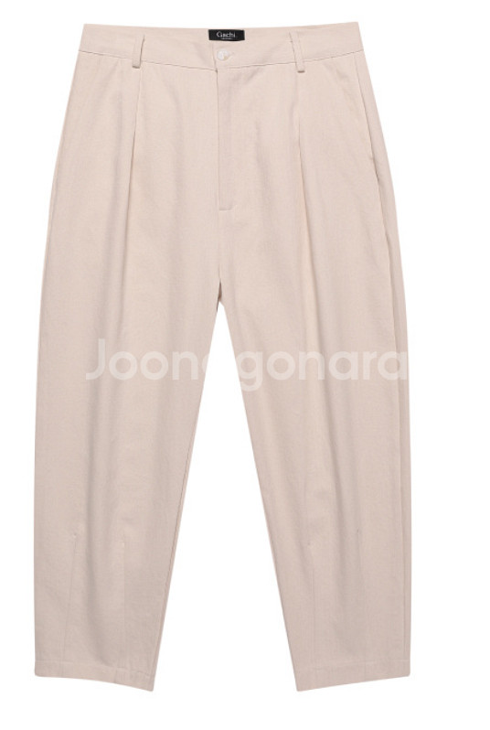 남자 가치 아이보리 코튼 와이드 팬츠 L 새상품--0