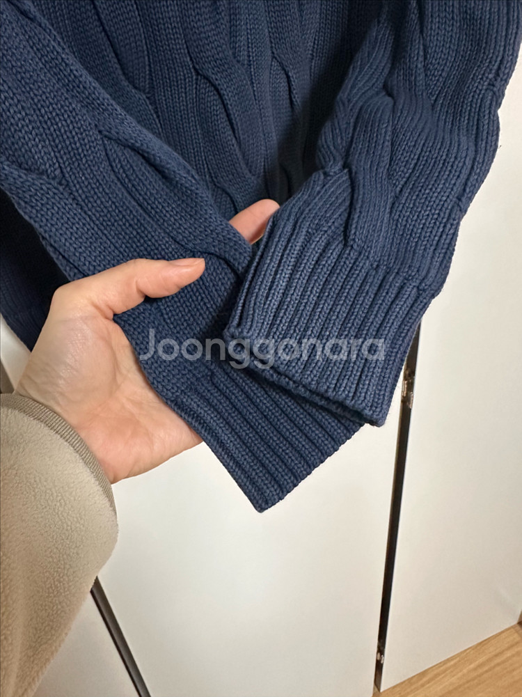 폴로 랄프로렌 네이비 케이블 니트 여성55 정품--5