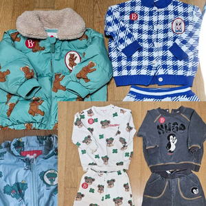 베베드피노 100 패딩 가디건 바람막이 상하세트 총 다섯벌