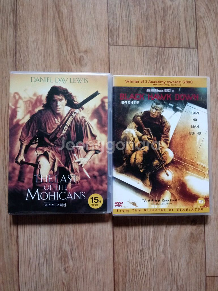 DVD라스트모히칸&블랙호크다운.일괄.상태 좋아요--0