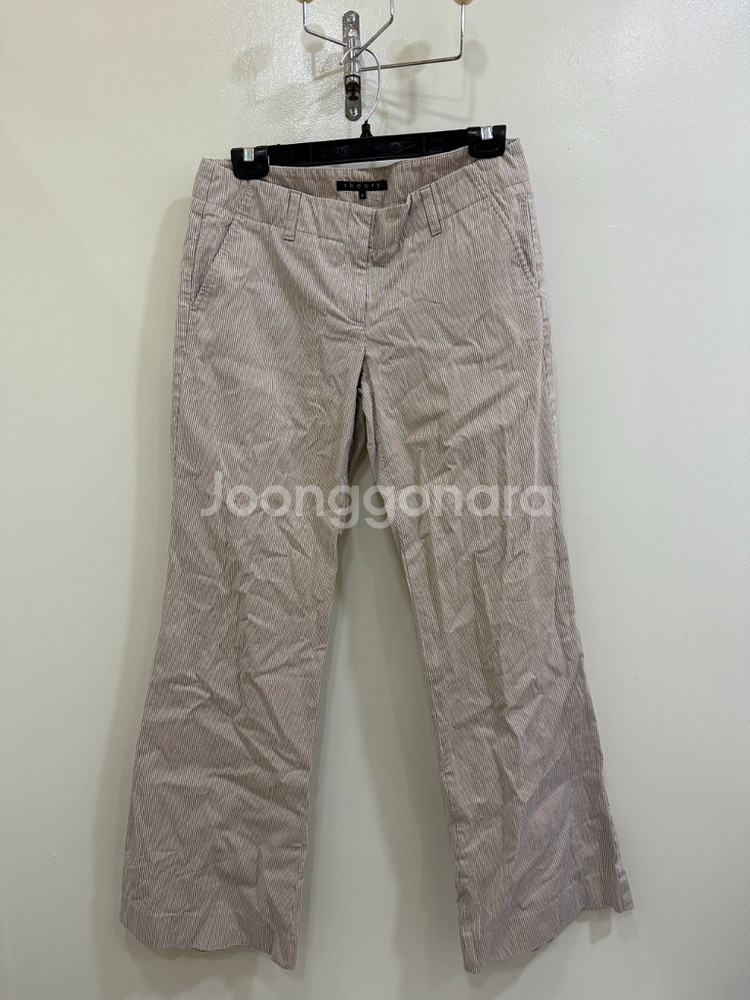 띠어리 스트라이프 부츠컷 팬츠 정품--0