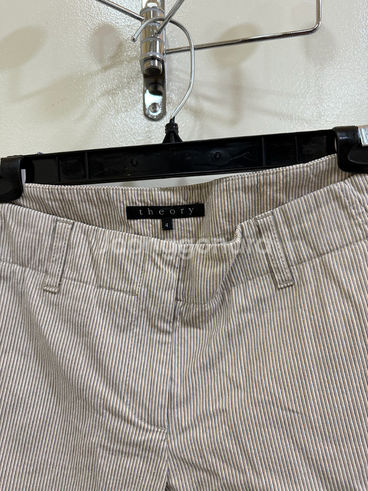 띠어리 스트라이프 부츠컷 팬츠 정품--1