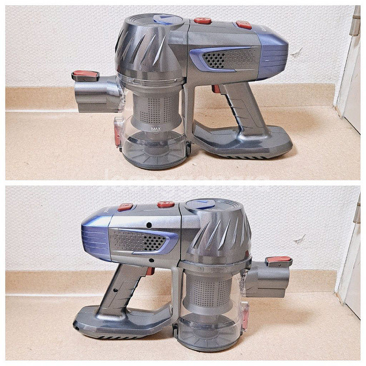 정상작동 쿠비녹스 무선청소기 배터리좋음 2in1 스틱+핸디형 진공청소--4