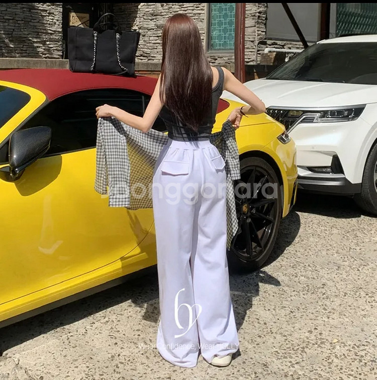 그레이색상 에이블리 홀리 포켓 로그 트레이닝 팬츠--0