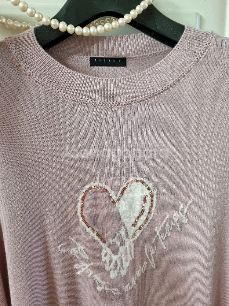 시슬리 바이올렛 하트 니트--1