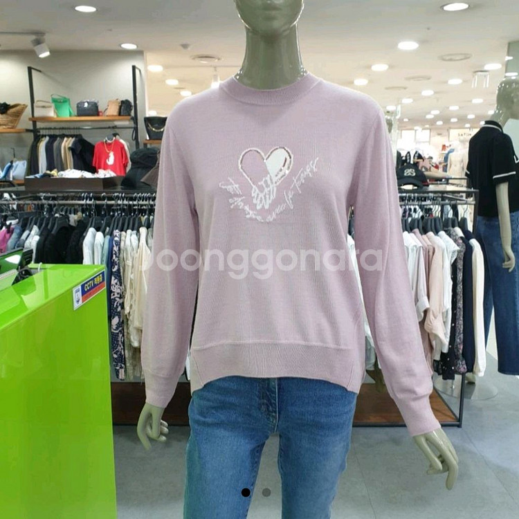 시슬리 바이올렛 하트 니트--9