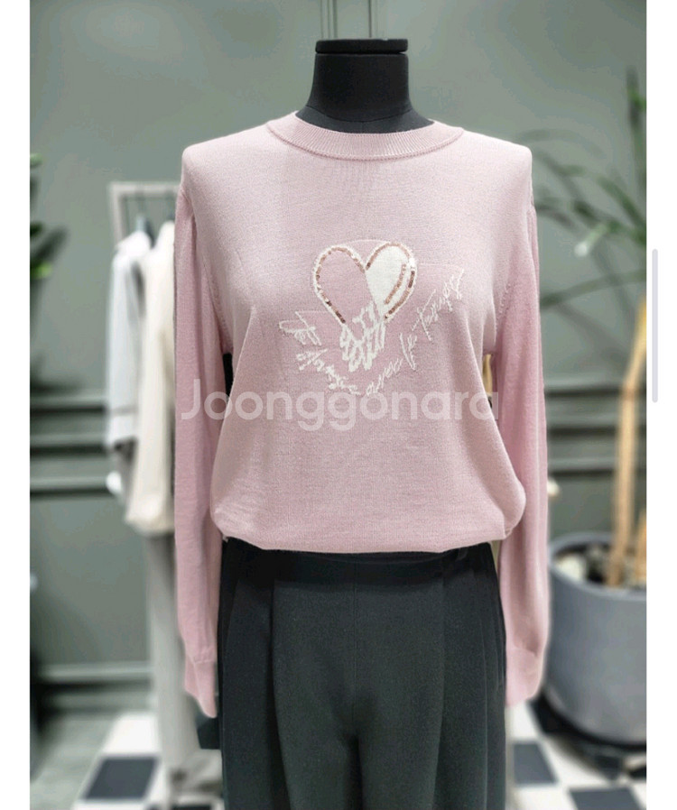 시슬리 바이올렛 하트 니트--8