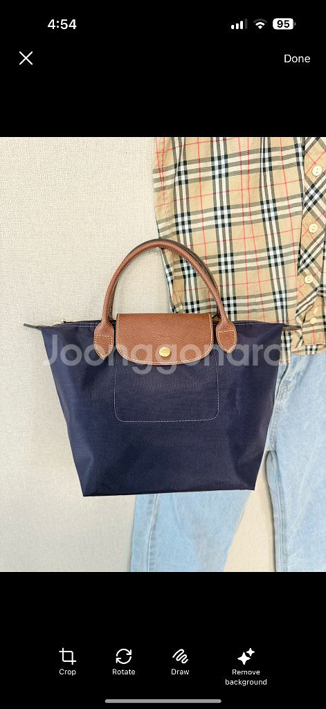 정품 LONGCHAMP 르 플리아 토트백--0