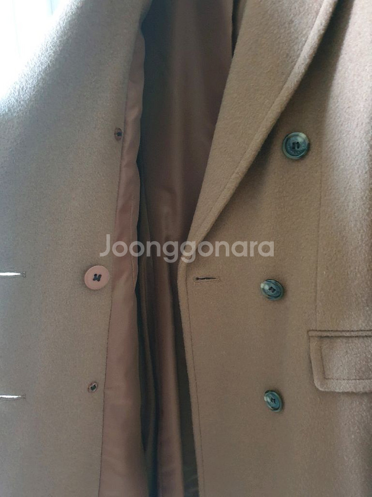 로렌랄프로렌 울코트 카멜색코트 새상품급--3