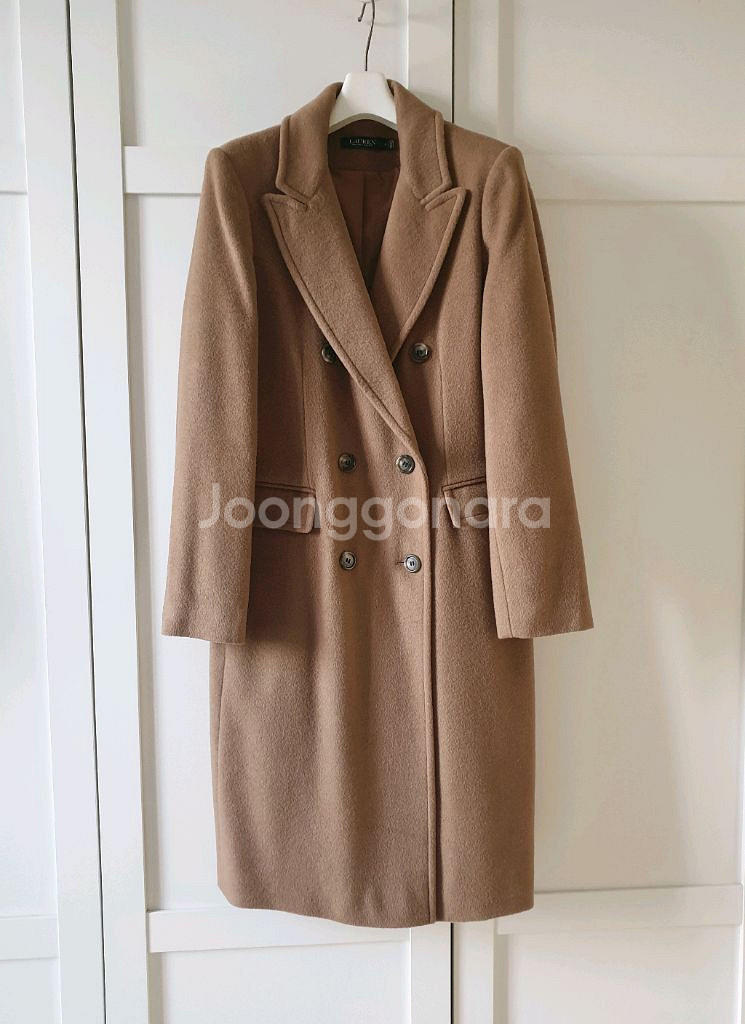 로렌랄프로렌 울코트 카멜색코트 새상품급--0