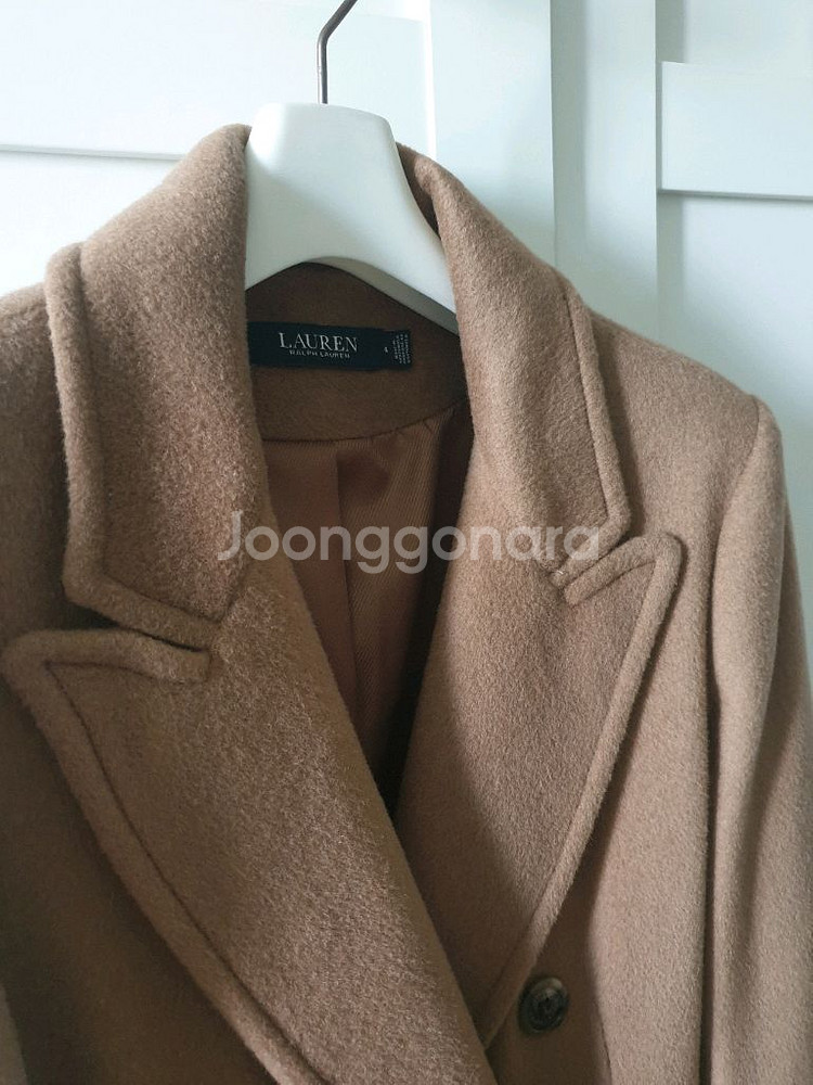 로렌랄프로렌 울코트 카멜색코트 새상품급--4