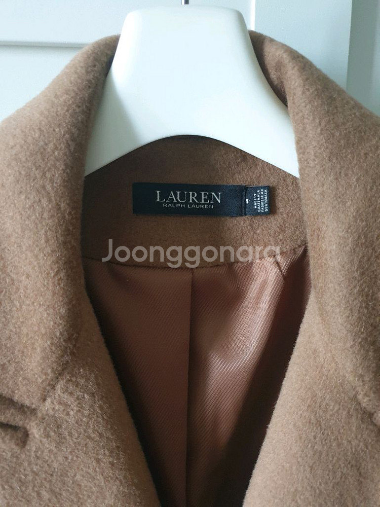 로렌랄프로렌 울코트 카멜색코트 새상품급--5