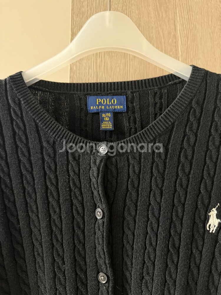 폴로 걸즈 가디건 XL 블랙--1
