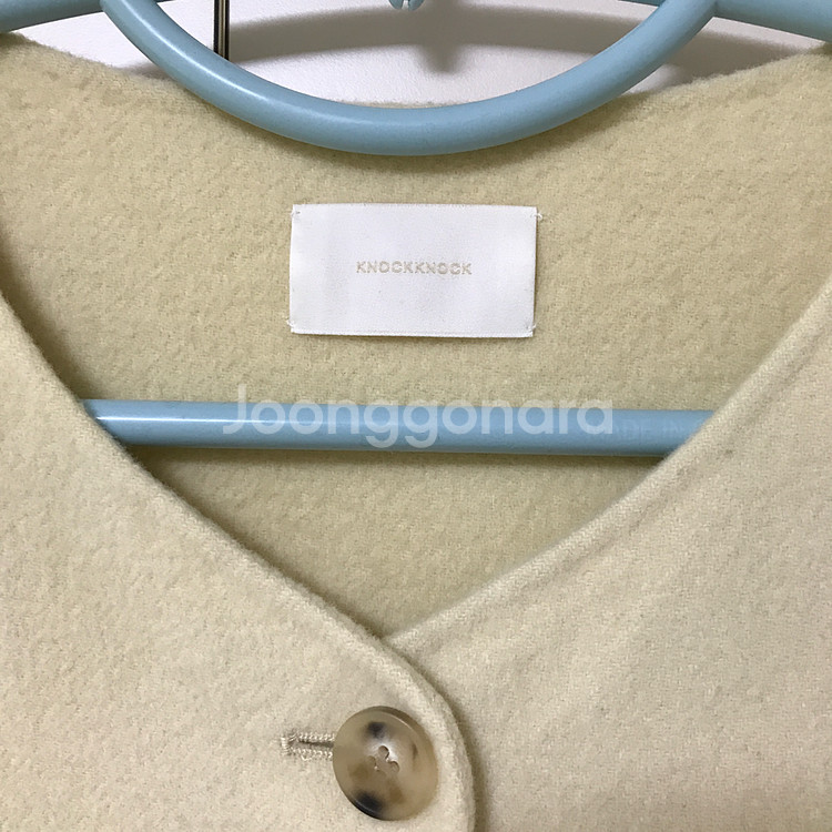 KNOCK 버터옐로우 울90% 핸드메이드 자켓 듀엘 쥬크 온앤온 마크들리 모한 허앤쉬 블로썸 베지터블 시에--1