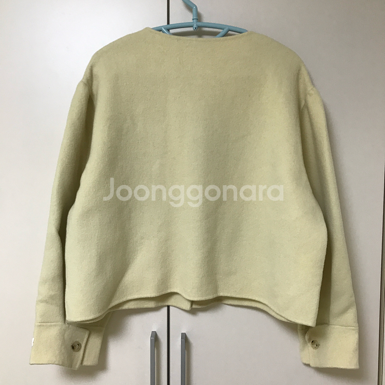 KNOCK 버터옐로우 울90% 핸드메이드 자켓 듀엘 쥬크 온앤온 마크들리 모한 허앤쉬 블로썸 베지터블 시에--5