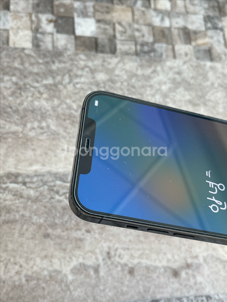 아이폰 12 프로 맥스 그래파이트 128GB 배터리84% 미세 액정파손--6