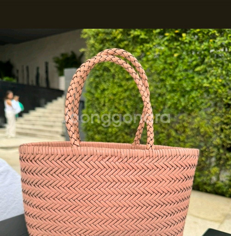 소가죽 라탄백--2