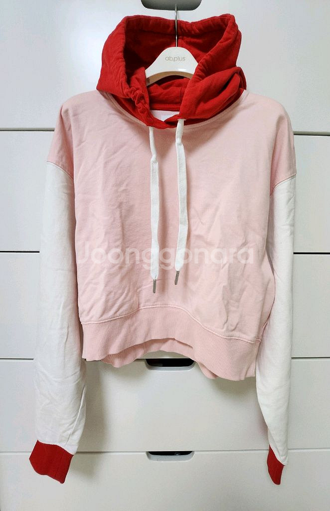 캘빈클라인배색 후드티S--2