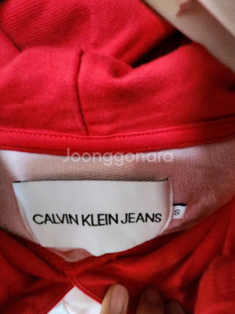 캘빈클라인배색 후드티S--3