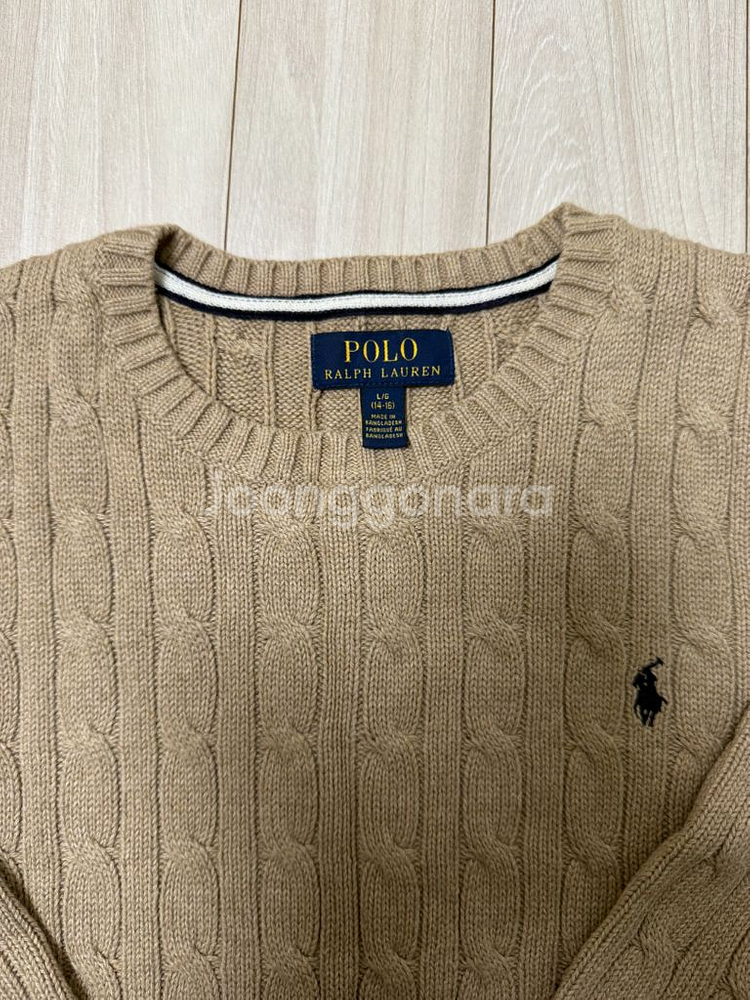 폴로 보이즈 니트 L 라지 베이지--1
