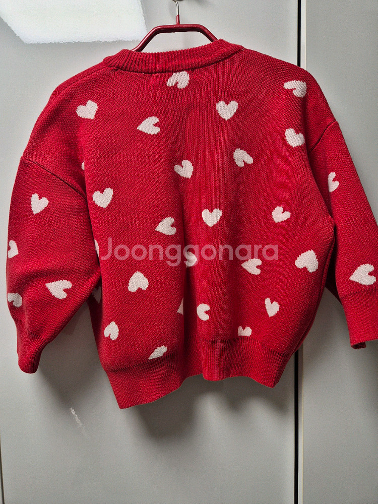 로아앤제인 하트 니트 가디건 라지 7-8세--3