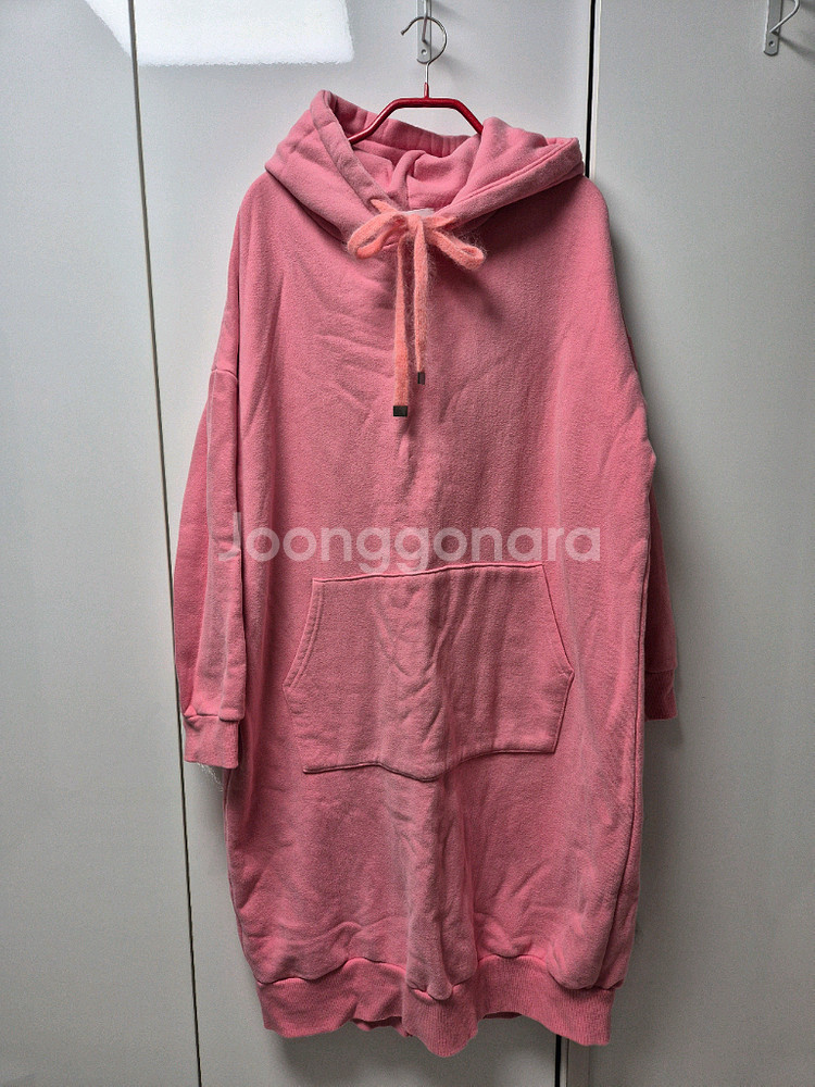 로즈베이 딸기우유 핑크 후드 약기모 원피스프리사이즈--0