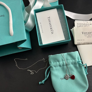 티파니앤코 더블 하트 팬던트 목걸이