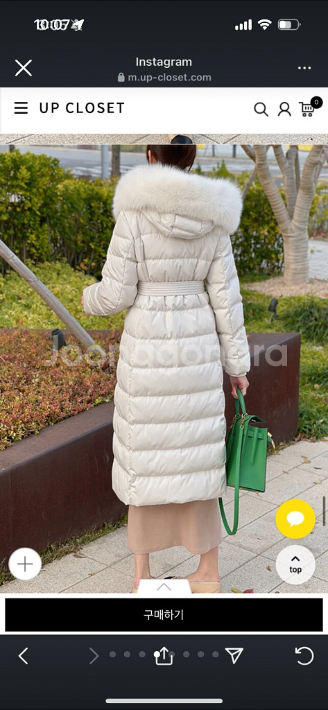 업클로젯 구스다운 패딩 롱코트--3