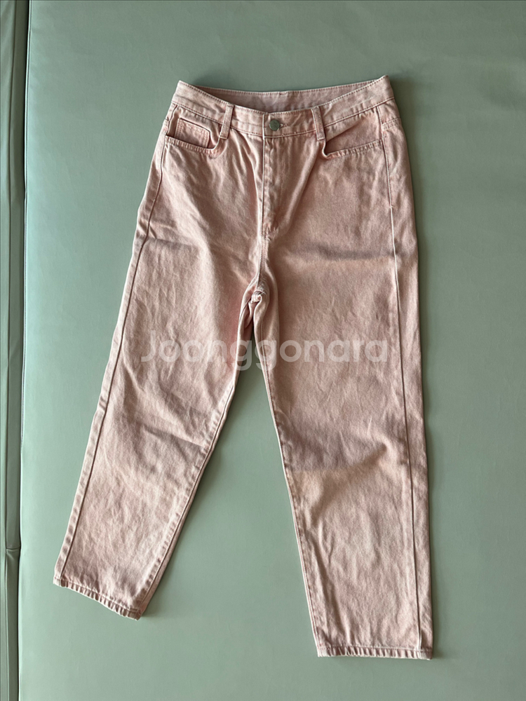 CALIN 꺌랑 피그먼트 연핑크 데님 팬츠 size 3--0