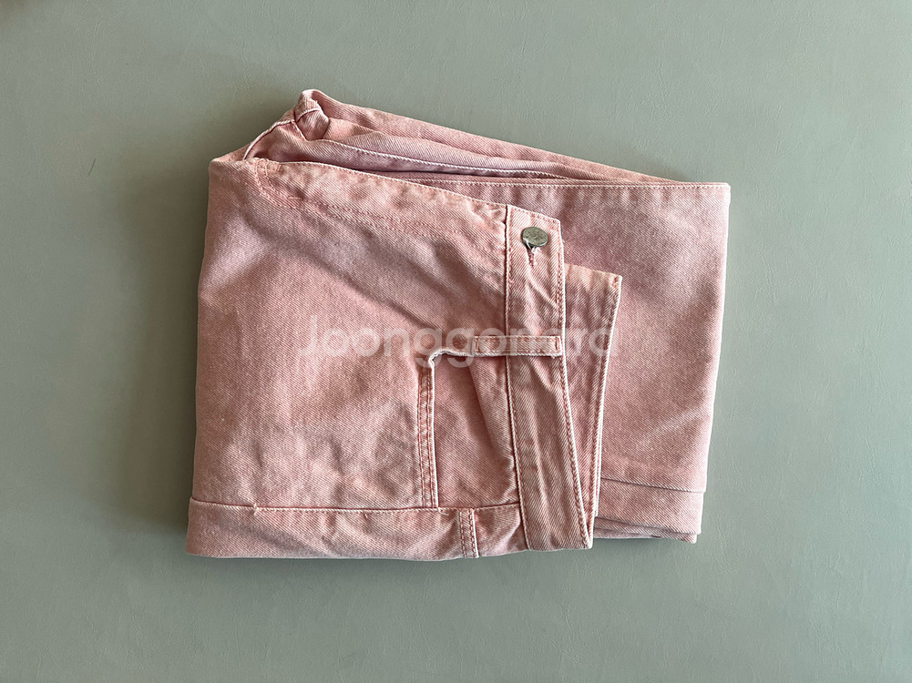 CALIN 꺌랑 피그먼트 연핑크 데님 팬츠 size 3--3