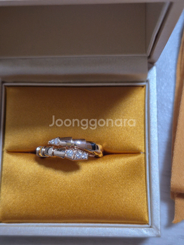 불가리 세르펜티 데미 바이퍼링 로즈골드 54-56--2