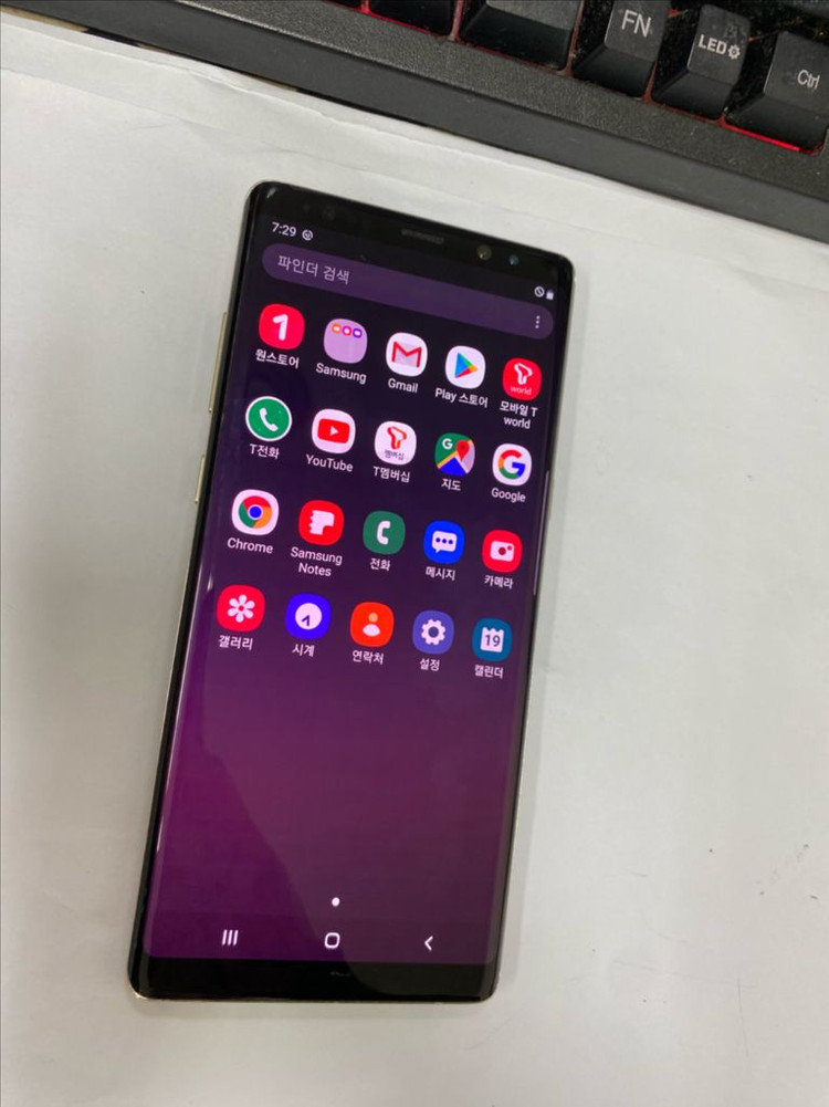 .갤럭시노트8 골드 외관깨끗 64GB 잔상폰 게임폰 이미지