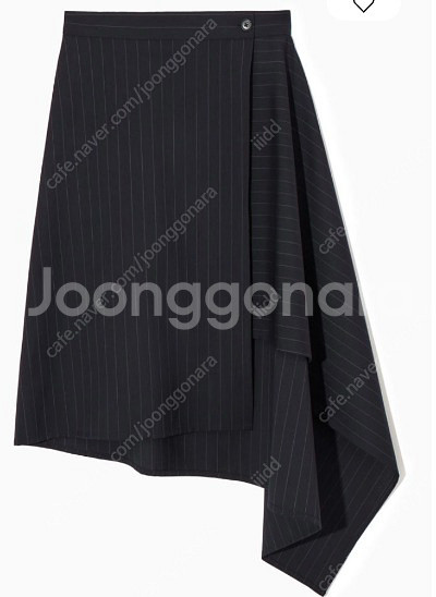 <택있음>COS애시메트릭 핀스트라이프 울스커트/36--0