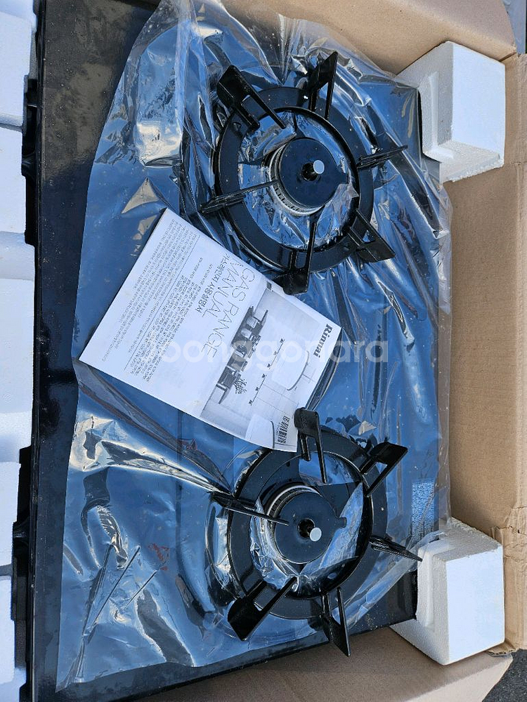 린나이 2구 가스레인지 LPG용. 미사용품--0