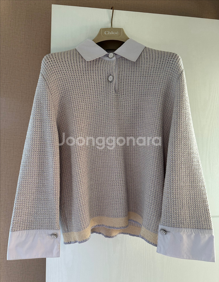 한섬 SJSJ 24 트위드 니트--0